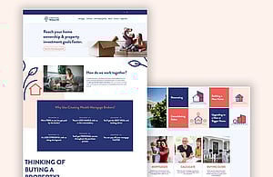 Creating Wealth website screenshots