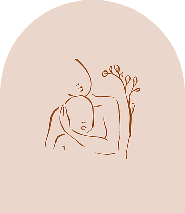 Mother and child illustration