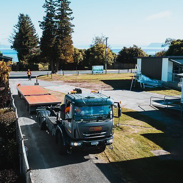 TDM Transport flatbed truck & trailer in Hamilton, New Zealand