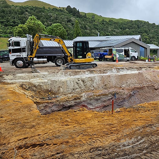 Landscape reshaping and earthworks on a Rotorua property