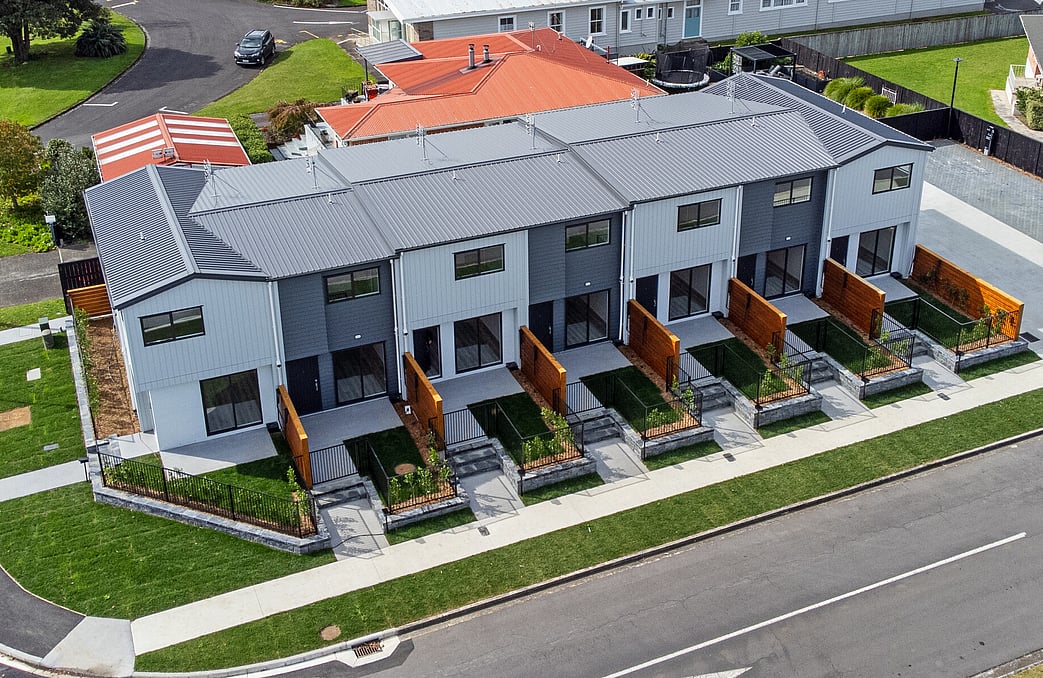 Aerial view of West St Townhouses