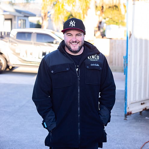 Matt Hogan the Director of Kenco on site in Pukekohe