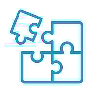 Childrens Programmes - outline drawing of a simple 4 piece puzzle