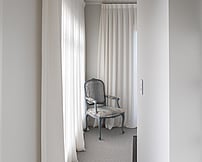 soft interior furnishings of pool house