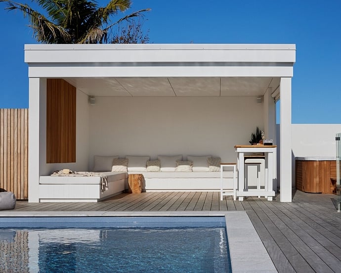 cabana style pool house design