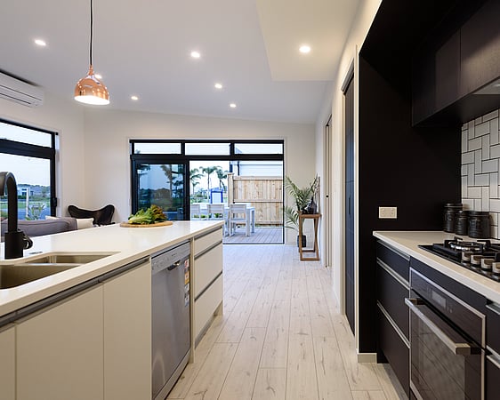 Papamoa spacious house design - open plan living