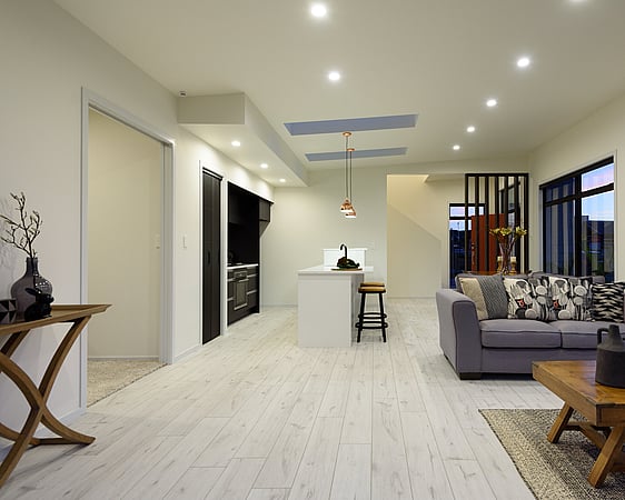 Papamoa spacious house design - open plan living