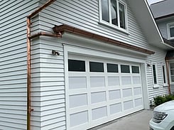 Beautiful copper guttering and downpipes on home Hamilton by Fine Line