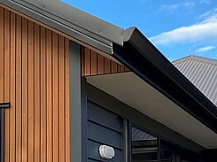 spouting installation closeup on Hamilton home