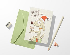 Free printable card for Christmas