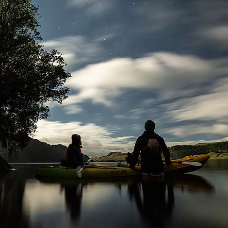 Star gazing in New Zealand while on the Glow Worm Kayak Tour