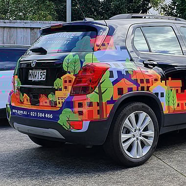 Digitally printed car signage for local Hamilton business