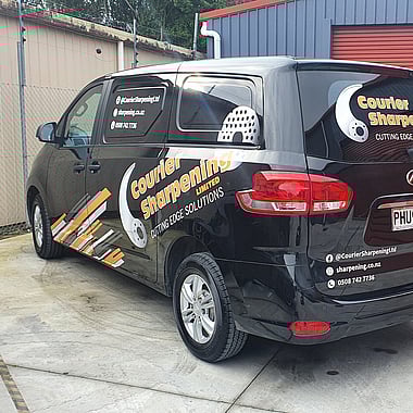 Vehicle graphics applied to commercial van in Waikato