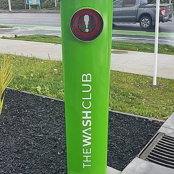 Router cut aluminium sign with halo lighting