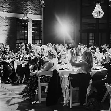 Wedding Planning and Styling by The Event Girl - reception tables with guests