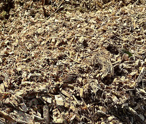 Pile of fresh mulch from DS Trees