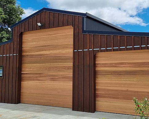 Cedar sectional doors
