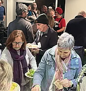 Enjoying the amazing food from the Matariki hangi at Arcus venue near Paraparaumu, Raumati and Porirua on Kapiti Coast