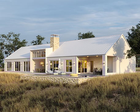 Whitechurch Construction, Waikato residential builders. Image of Pearl Barn Style Home Plan.