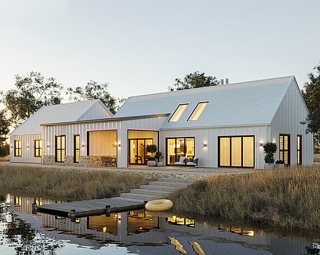 Whitechurch Construction, Waikato residential builders. Image of Chantilly Lace Barn Style Home Plan.