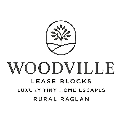 Image of Woodville logo, for luxury tiny home escapes in rural raglan.