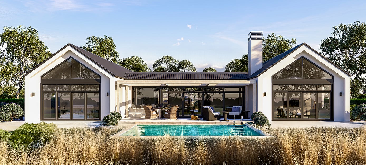 Image of the Verbier H Shaped House, available as a house plan for the Whitechurch Construction Limited House & Land Packages. Waikato residential builders. New Zealand