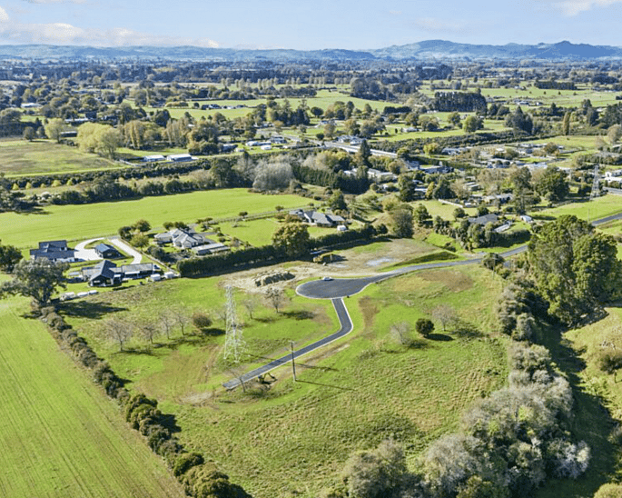 Image of lifestyle sections at Newstead. House & Land packages with Whitechurch Construction, quality Waikato builders.