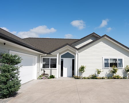 Exterior images of Aubrey Way new build by Whitechurch Construction, Waikato residential builders.