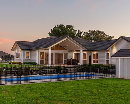 Exterior images of Aubrey Way new build by Whitechurch Construction, Waikato residential builders.