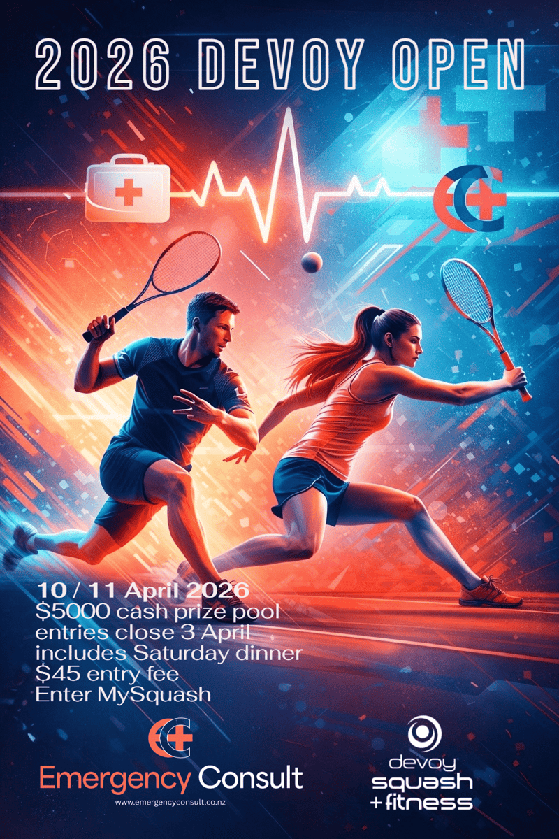 Emergency Consult 2026 Devoy Open | Devoy Squash & Fitness