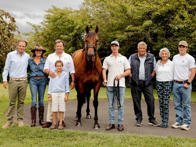 Tom Magnier, Pippa, Mark, Charlie, Super Seth, George, Garry, Mary and Harry Chittick - Photo: Supplied