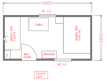 Cabin for rent $110 per week