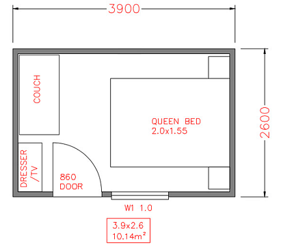 Cabin for rent $75 per week
