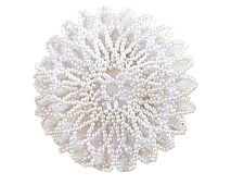 Beaded Bun Cover - WHITE-PRICE $13.99- - - - - - - - - - - - ADD TO CART >