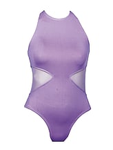 Strapless Ballet Leotard with side arrow Lavender Purple