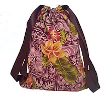 Hibiscus Drawstring Bag - PRICE $29.99- - - - - - - - - - ADD TO CART >