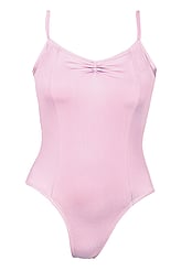 Spaghetti Strapless Ballet Leotard wide neck scoop Light Pink