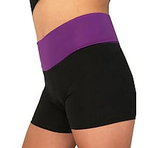 Foldover Hotpants - RRP $31.99-BLACK/PURPLE- - - - - - - - - - - - - - -ADD TO CART >