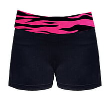 Zebra Print Hotpants - PRICE $29.99-BLACK/CERISE- - - - - - - - - - - - - - -ADD TO CART >