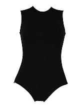Sleeveless Strap Ballet leotard Plain Black