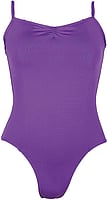 Spaghetti Strap Ballet Leotard V-neck Purple