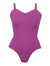 Sleeveless Ballet leotard with V-neck front and straight line on both sides Mulberry