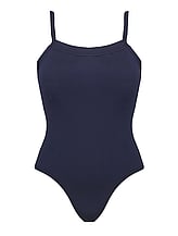 Spaghetti Strap Ballet leotard with slight U-neck shape plain Navy