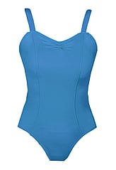 Ballet Leotard with wide straps and gathered neckline in Navy