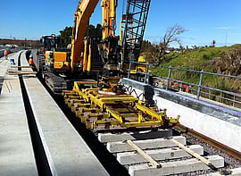 Preco precast concrete bridging under construction