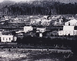 SLICES OF HISTORY - BUILT ON LOGGING AND COMMERCE