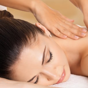 woman getting massage therapy