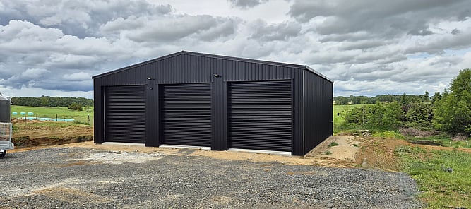 Steel frame shed