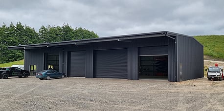 Large shed with overhang