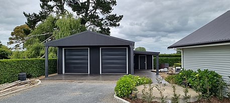 Garage with lean-to